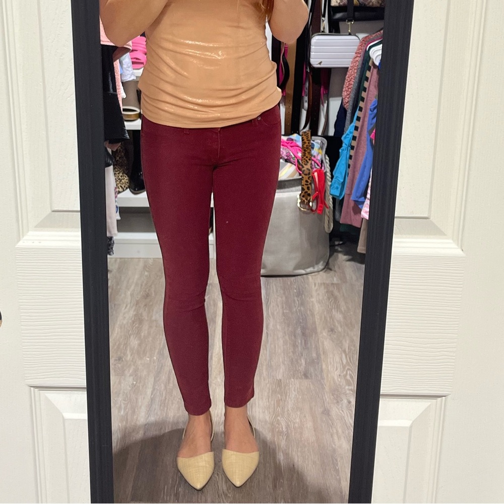 Brick Red DL1961 jeans. Emma style. Very pretty! Have too many jeans.